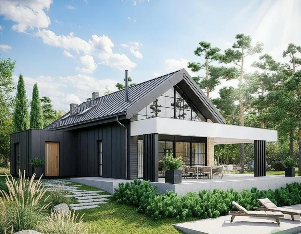 Проект Двухэтажный дом 18 на 17, 148 м2