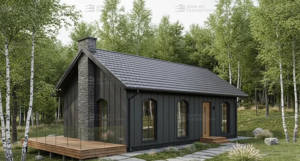 Проект Одноэтажный дом 8 на 12, 78 м2