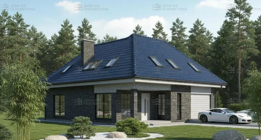 Проект Двухэтажный дом 13 на 13, 182 м2