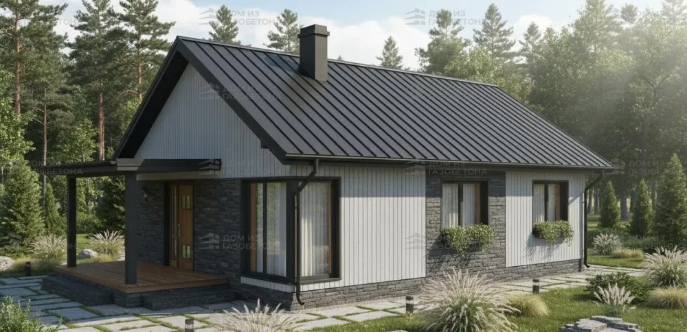 Проект Одноэтажный дом 11 на 9, 93 м2