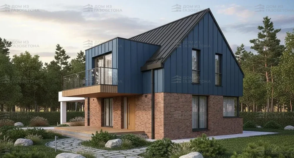 Проект Двухэтажный дом 12 на 15, 151 м2