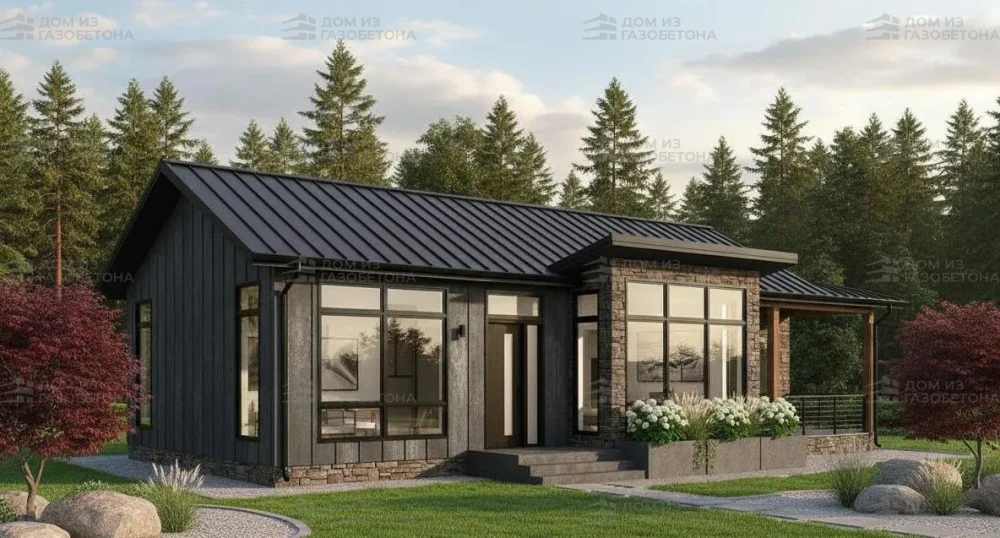 Проект Одноэтажный дом 8 на 12, 86 м2