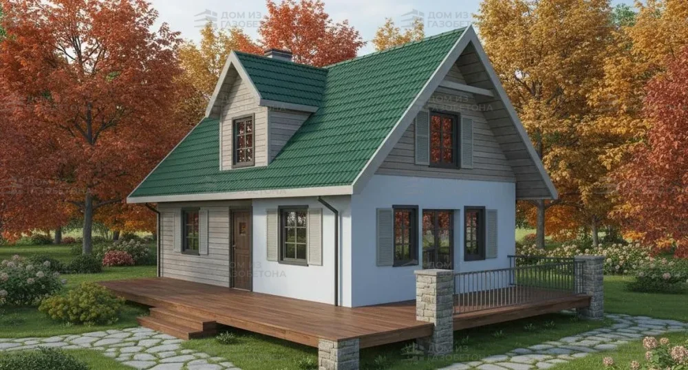 Проект Двухэтажный дом 10 на 6, 72 м2