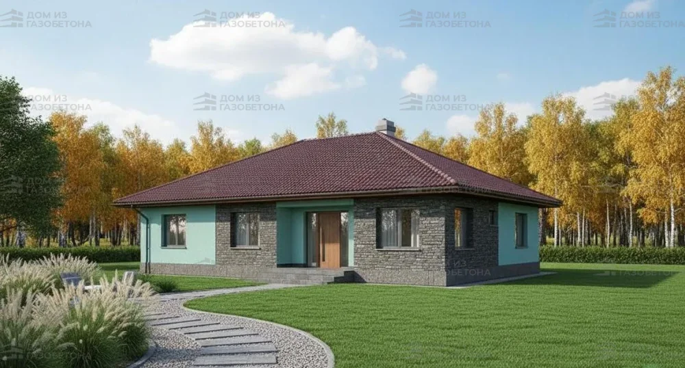 Проект Одноэтажный дом 16 на 15, 154 м2