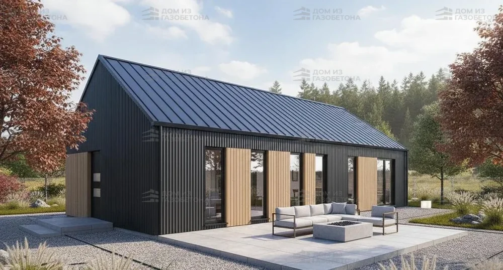 Проект Одноэтажный дом 8 на 18, 106 м2