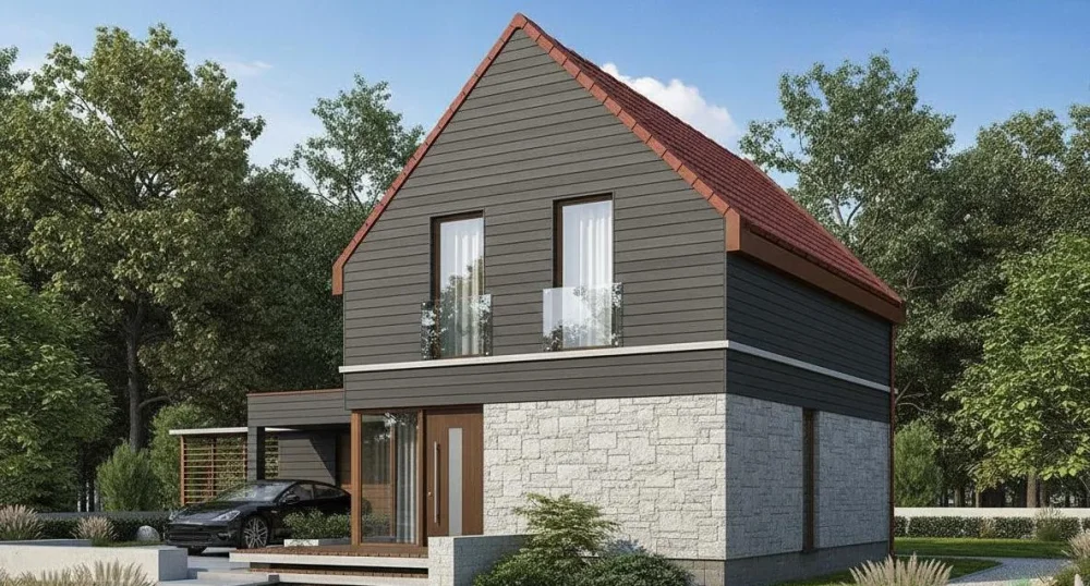 Проект Двухэтажный дом 11 на 13, 107 м2