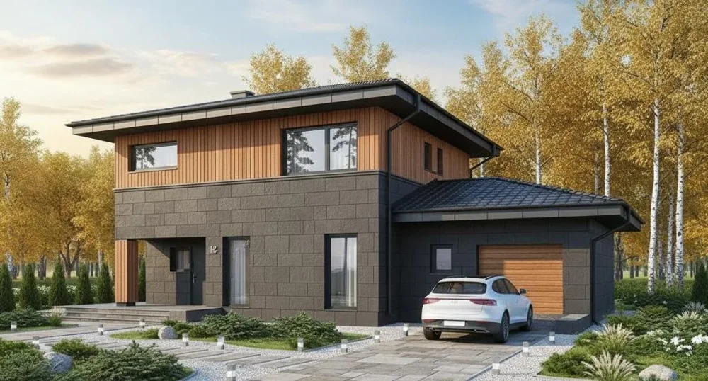 Проект Двухэтажный дом 17 на 12, 193 м2