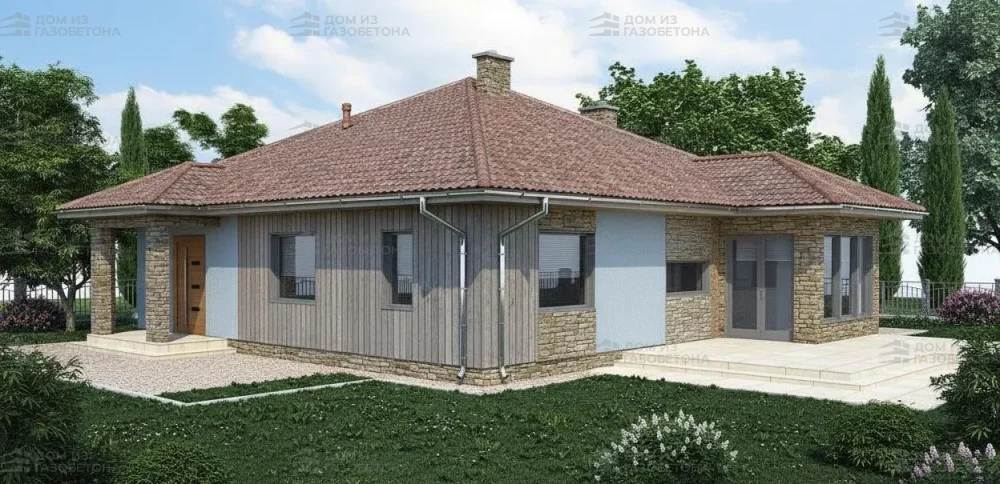 Проект Одноэтажный дом 16 на 13, 152 м2