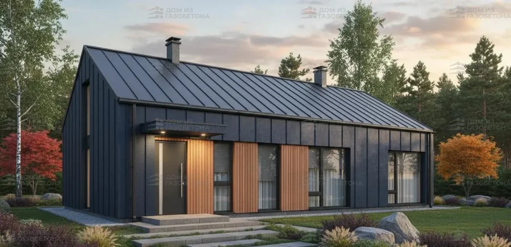 Проект Одноэтажный дом 15 на 11, 133 м2