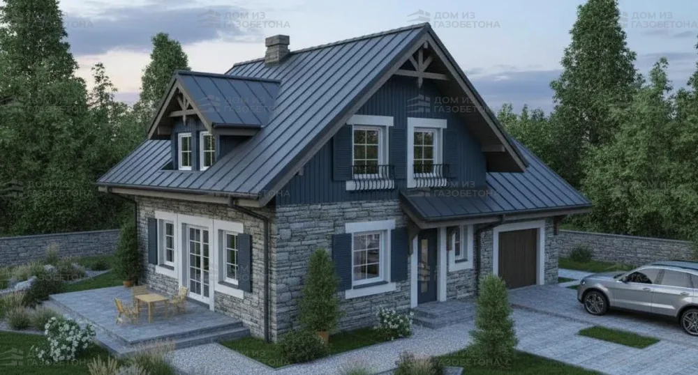 Проект Двухэтажный дом 12 на 9, 166 м2